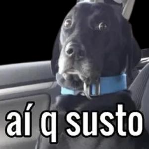 aí q susto - getsticker.com
