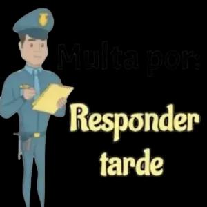 Multa por: Responder farde - getsticker.com