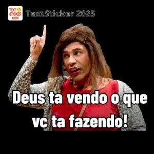 Deus ta vendo o que vc ta fazendo! - getsticker.com