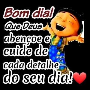 Bom dia! Que Deus abençoe e cuide de cada detalhe do seu dia! - getsticker.com