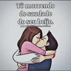 Tô morrendo de saudade do seu beijo. - getsticker.com