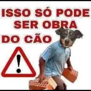 ISSO SÓ PODE SER OBRA DO CÃO - getsticker.com