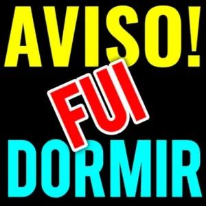 Aviso! Fui dormir - getsticker.com