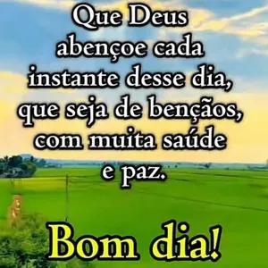 Que Deus abençoe cada instante desse dia, que seja de bençãos, com muita saúde e paz. Bom dia! - getsticker.com