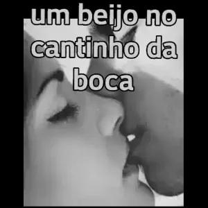um beijo no cantinho da boca  - getsticker.com