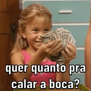 quer quanto pra calar a boca? - getsticker.com