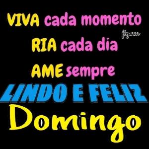VIVA cada momento RIA cada dia AME sempre LINDO E FELIZ Domingo - getsticker.com