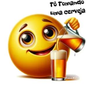 Tô Tomando uma cerveja - getsticker.com