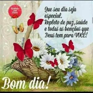 Cantinho .com Slores Que seu dia seja especial. Repleto de paz, saúde e todas as bençãos que Deus tem para você! Bom dia! - getsticker.com
