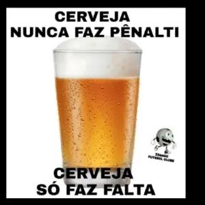 CERVEJA NUNCA FAZ PÊNALTI CERVEJA SÓ FAZ FALTA - getsticker.com
