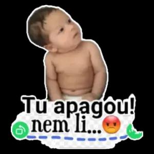 Tu apagou nem li... 😡 - getsticker.com