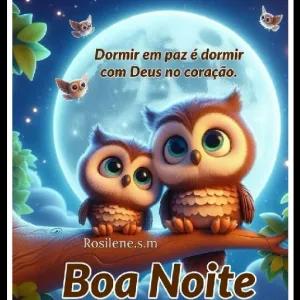 Dormir em paz é dormir com Deus no coração. Rosilene.s.m Boa Noite - getsticker.com