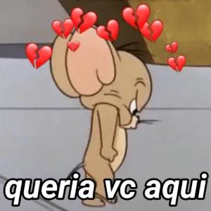 queria vc aqui  - getsticker.com