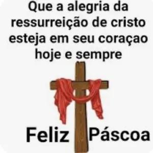 Que a alegria da ressurreição de cristo esteja em seu coraçao hoje e sempre Feliz Páscoa - getsticker.com