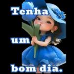 Pacote de expressão de menina azul