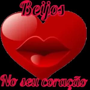 Beijos No seu coração  - getsticker.com