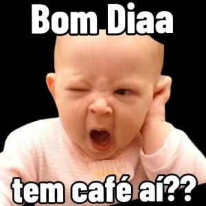 Bom Diaa tem café aí??  - getsticker.com