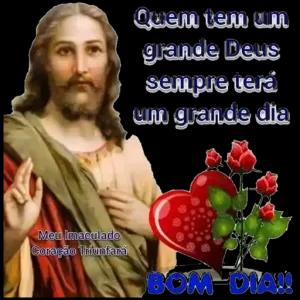 Meu Imaculado Coração Triunfará Quem tem um grande Deus sempre tera um grande dia BOM DIA!! ♡ - getsticker.com