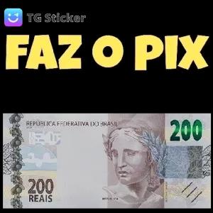 TG Sticker FAZ O PIX REPÚBLICA FEDERATIVA DO BRASIL 200 200 REAIS - getsticker.com