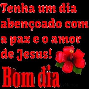 Tenha um dia abençoado con a paz e o amor de Jesus! Bom dia - getsticker.com