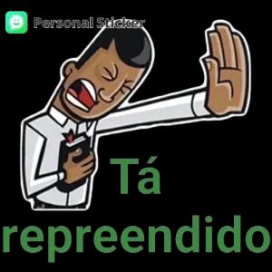 Tá repreendido - getsticker.com