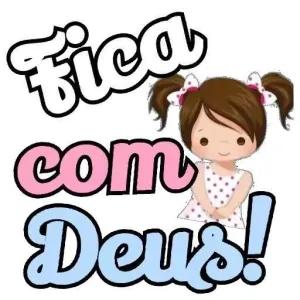 Fica com Deus! - getsticker.com