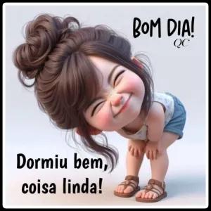 BOM DIA! QC  Dormiu bem, coisa linda! - getsticker.com