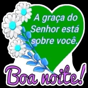 A graça do Senhor está sobre você. Boa noite! - getsticker.com