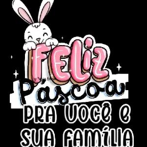 Feliz Páscoa pra você e sua família - getsticker.com