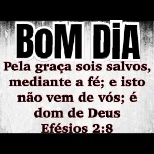 BOM DIA Pela graça sois salvos, mediante a fé; e isto não vem de vós; é dom de Deus Efésios 2:8 - getsticker.com