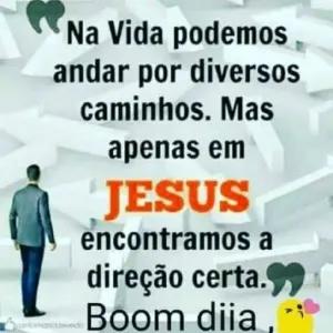 Na Vida podemos andar por diversos caminhos. Mas apenas em JESUS encontramos a direção certa. Boom diia, - getsticker.com