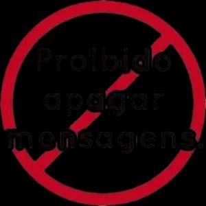 Proibido apagar mensagens - getsticker.com