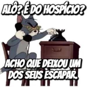 ALÔ? É DO HOSPÍCIO? ACHO QUE DEIXOU UM DOS SEUS ESCAPAR. - getsticker.com