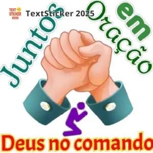 Juntos em Oração Deus no comando - getsticker.com