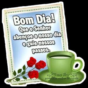 Bom Dia! Que o Senhor abençoe o nosso dia e guie nossos passos. Uma florex para cada mulher do mundo - getsticker.com