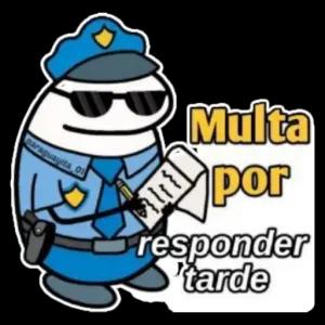 Multa por responder tarde - getsticker.com
