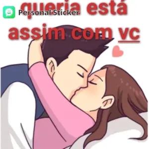 queria está assim com vc - getsticker.com