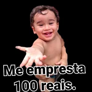 Me empresta 100 reais. - getsticker.com