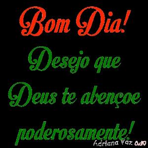 Bom Dia! Desejo que Deus te abençoe poderosamente! Adriano Voz Adv  - getsticker.com