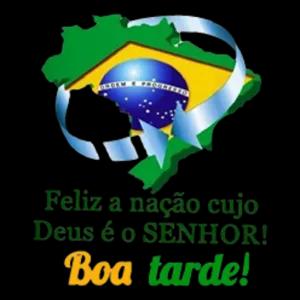 Feliz a nação cujo Deus é o SENHOR! Boa tarde! - getsticker.com