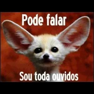 Pode falar Sou toda ouvidos - getsticker.com