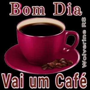 Bom Dia Wolverine RS Vai um Café - getsticker.com