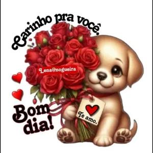 carinho pra você. Lena@nogueira Bom dia! Te amo. - getsticker.com