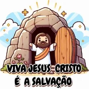 VIVA JESUS CRISTO É A SALVAÇÃO - getsticker.com