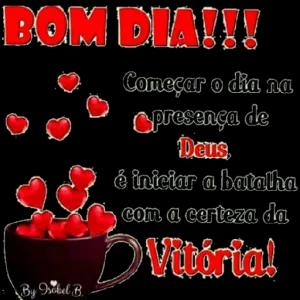BOM DIA!!! Começar o dia na apresença de Deus, é iniciar a batalha com a certeza da Vitória! By Isabe B.  - getsticker.com