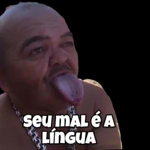 Seu mal é a Língua - getsticker.com