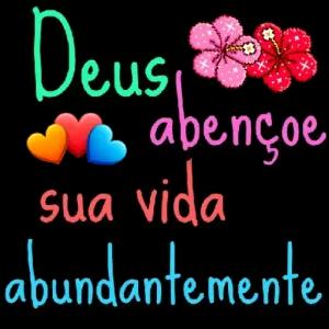 Deus Sua vida abundantemente abençoe - getsticker.com