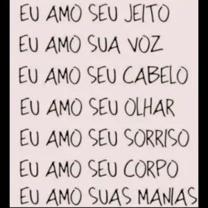 EU AMO SEU JEITO EU AMO SUA VOZ EU AMO SEU CABELO EU AMO SEU OLHAR EU AMO SEU SORRISO EU AMO SEU CORPO EU AMO SUAS MANIAS - getsticker.com
