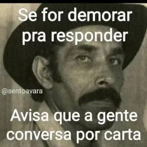 Se for demorar pra responder @sentoavara Avisa que a gente conversa por carta - getsticker.com