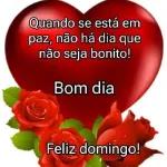 Quando se está em paz, não há dia que não seja bonito! Bom dia Feliz domingo!
